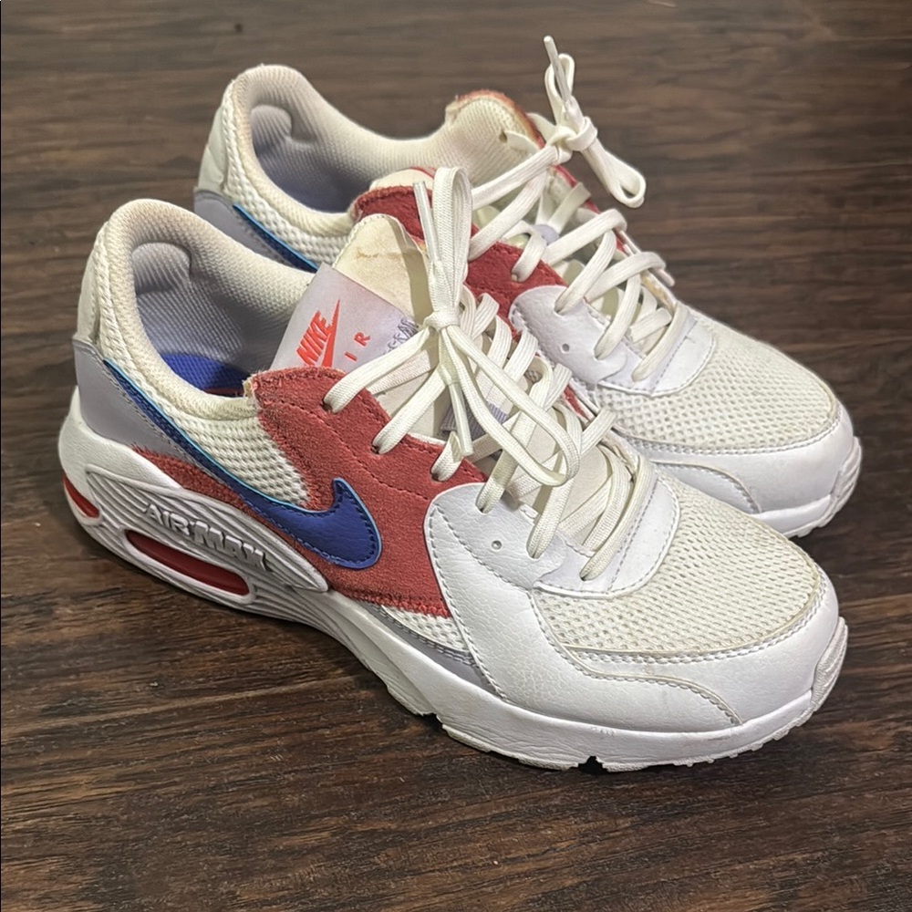 Nike Air Max White Red Blue Sneakers